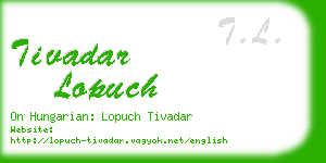 tivadar lopuch business card
